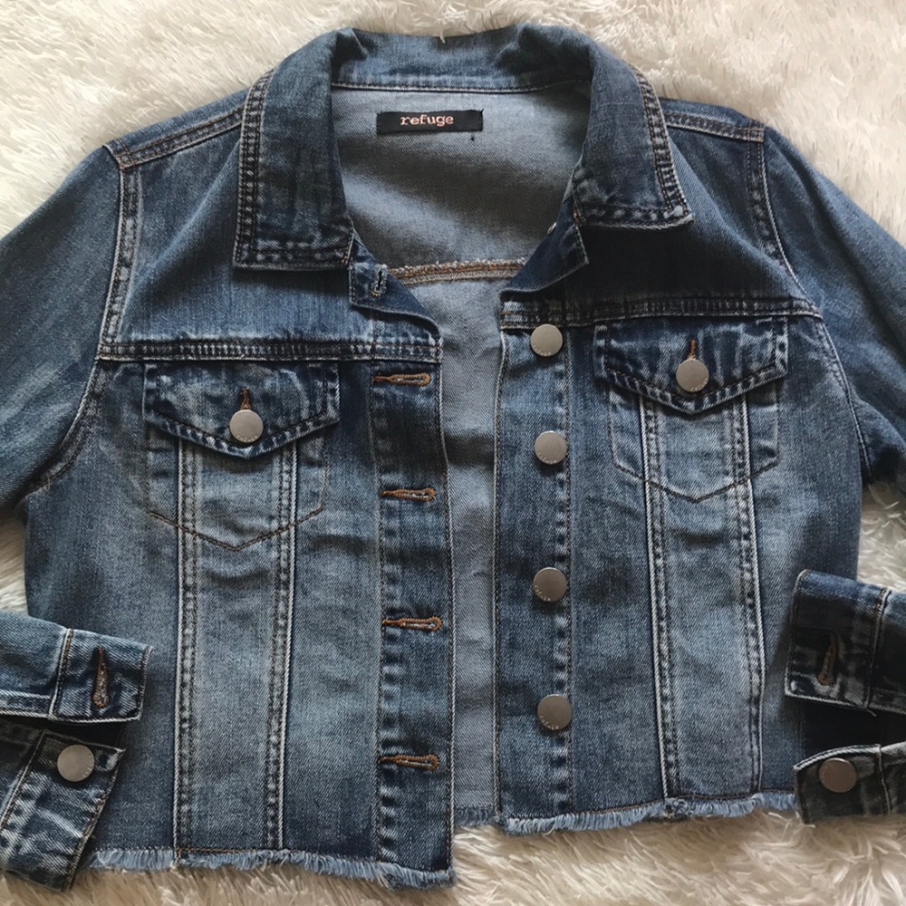 Refuge Frayed Jean Jacket - Picture 13 of 13